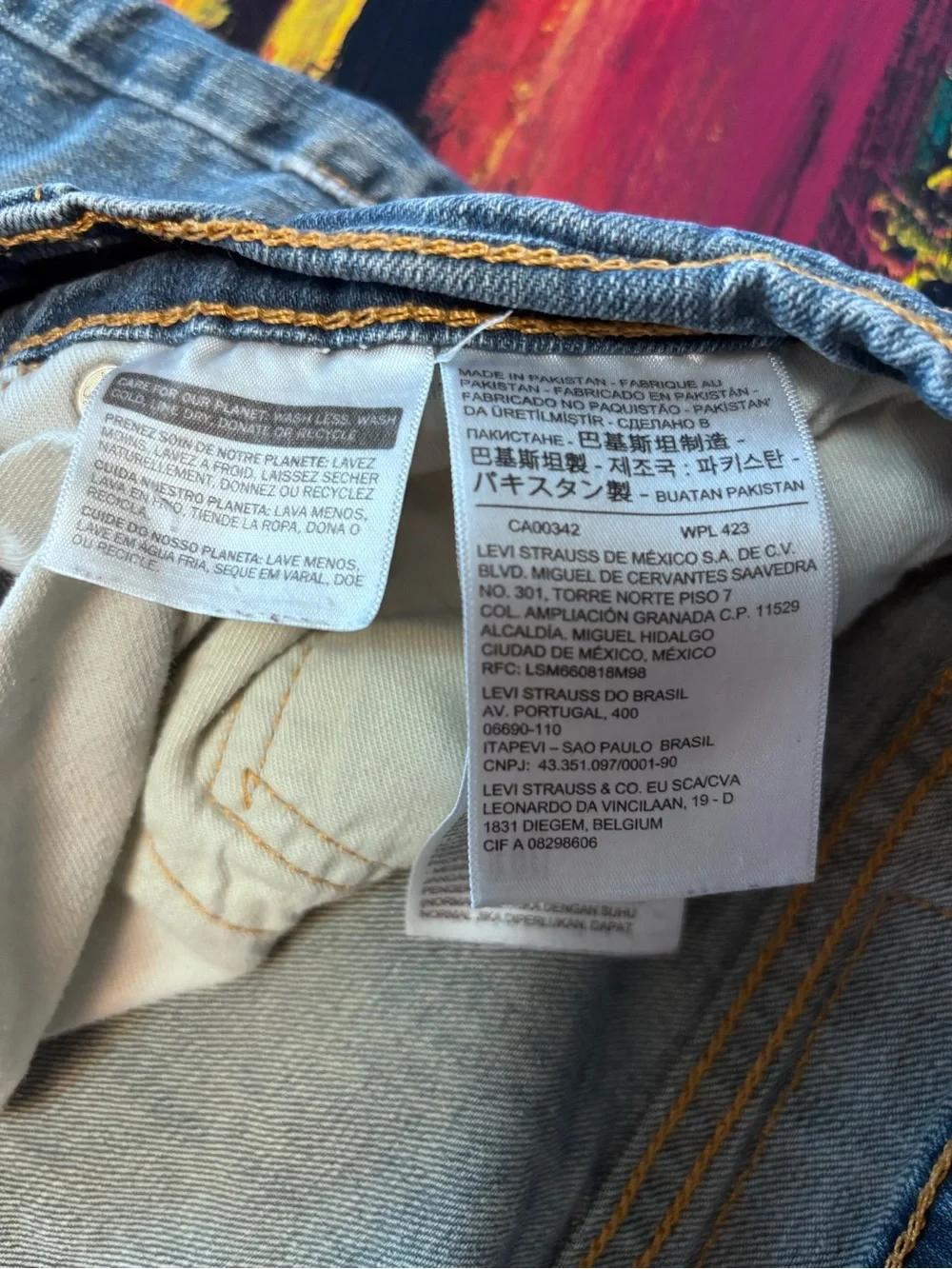 Levi's Men's Faded Blue Straight Jeans